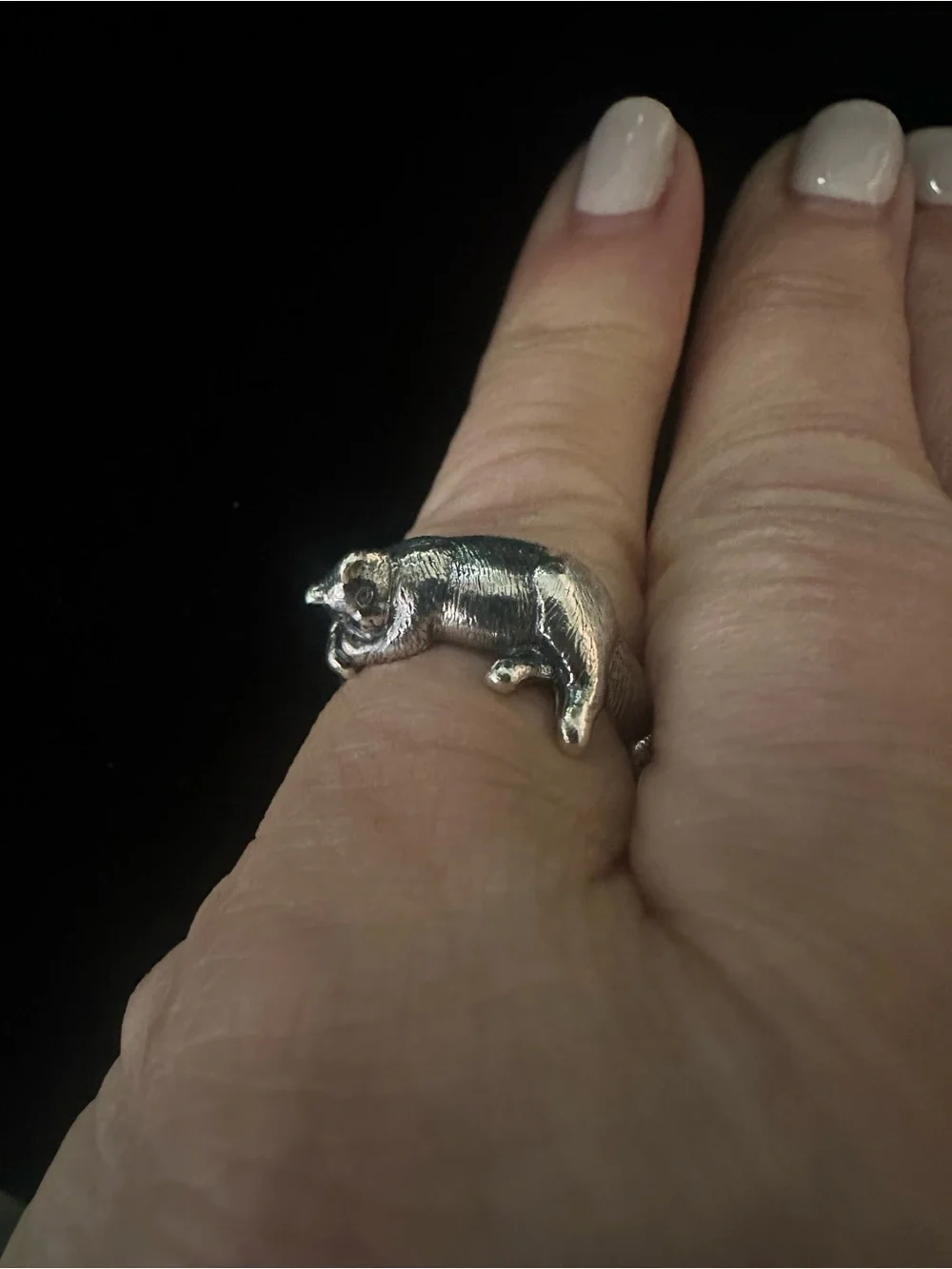 RARE James Avery Retired Cat Ring 925 Sterling Silver Animal Wrap Ring